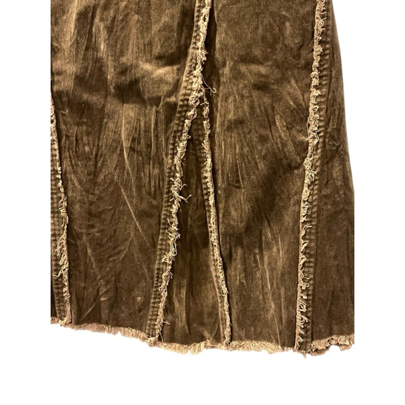 Hazel Anthropologie NWOT Velvet Brown Boho Skirt Women's Size Large Midi Casual - Picture 8 of 8